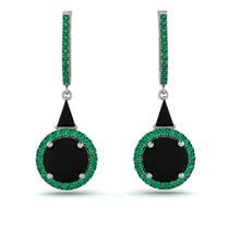Hidden Halo Black Diamond Earrings - Joanna No. 24 image 1