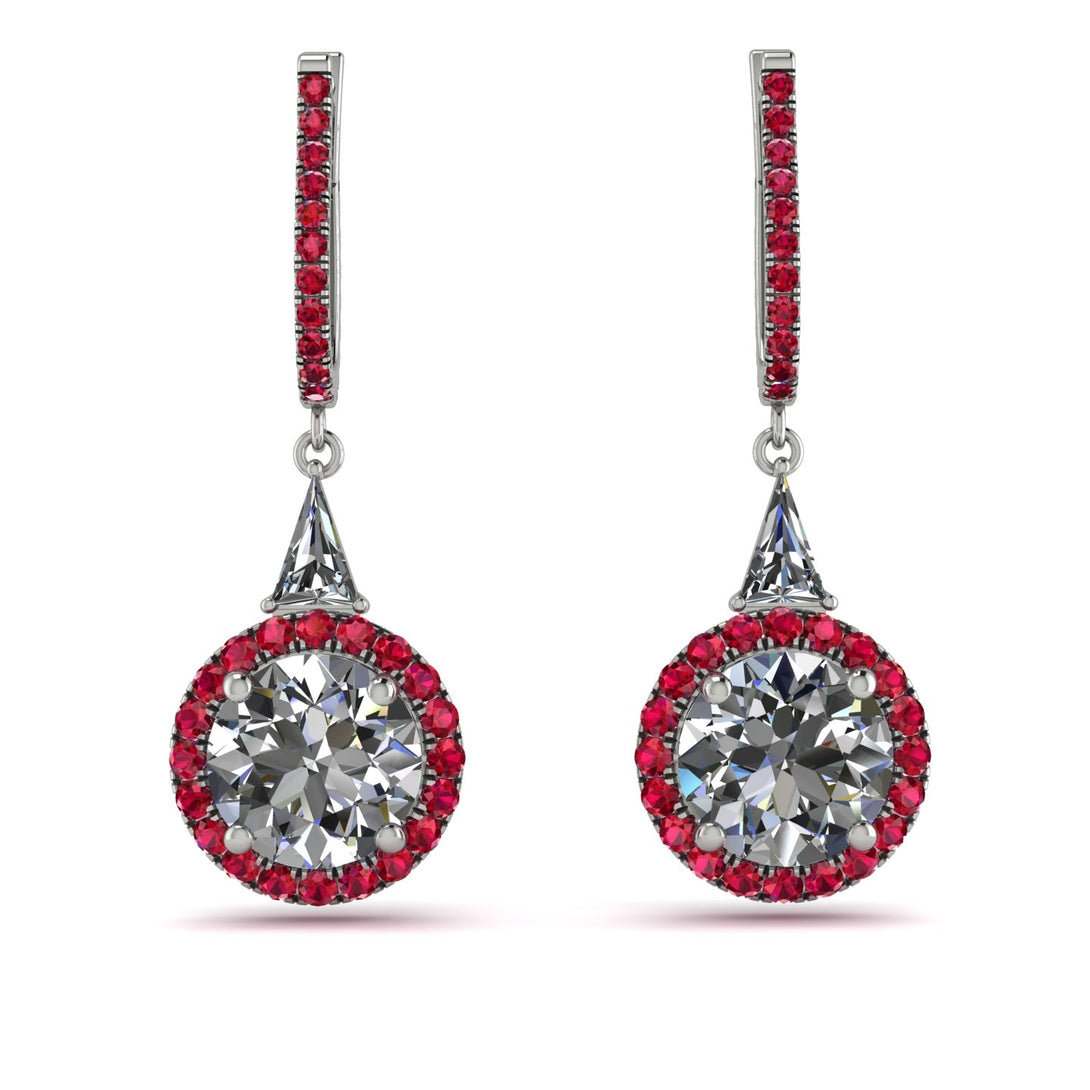 Hidden Halo Diamond Earrings - Joanna No. 48