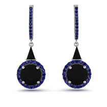 Hidden Halo Black Diamond Earrings - Joanna No. 69 image 1