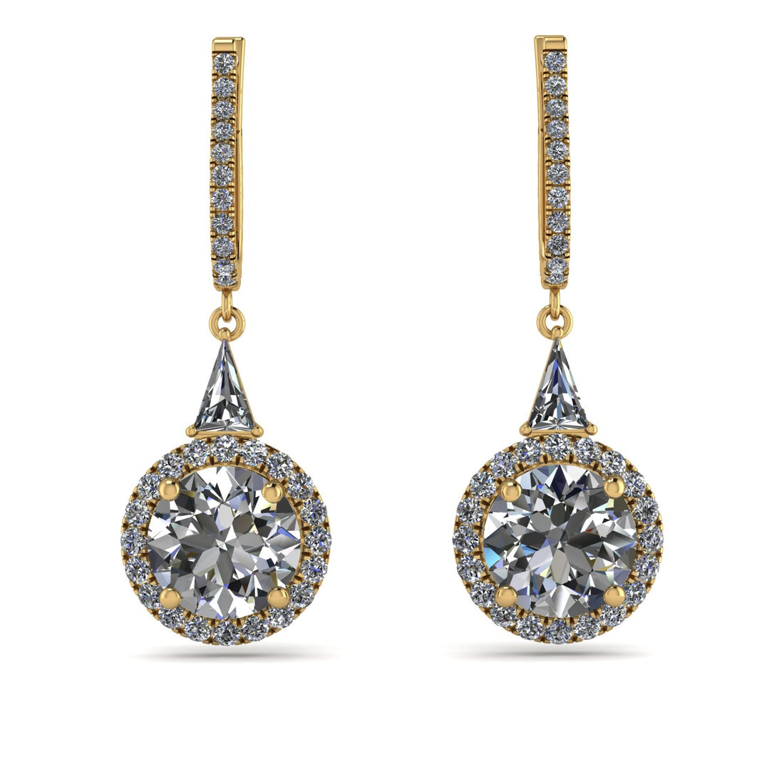 Hidden Halo Diamond Earrings - Joanna No. 1