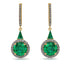 Hidden Halo Emerald Earrings - Joanna No. 4