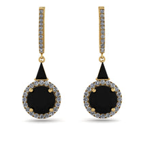 Hidden Halo Black Diamond Earrings - Joanna No. 7 image 1