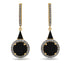 Hidden Halo Black Diamond Earrings - Joanna No. 7