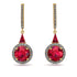 Hidden Halo Ruby Earrings - Joanna No. 10