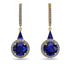 Hidden Halo Sapphire Earrings - Joanna No. 13
