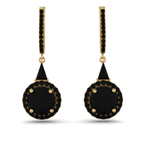 Hidden Halo Black Diamond Earrings - Joanna No. 37 image 1