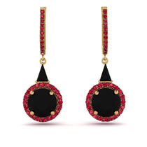 Hidden Halo Black Diamond Earrings - Joanna No. 52 image 1