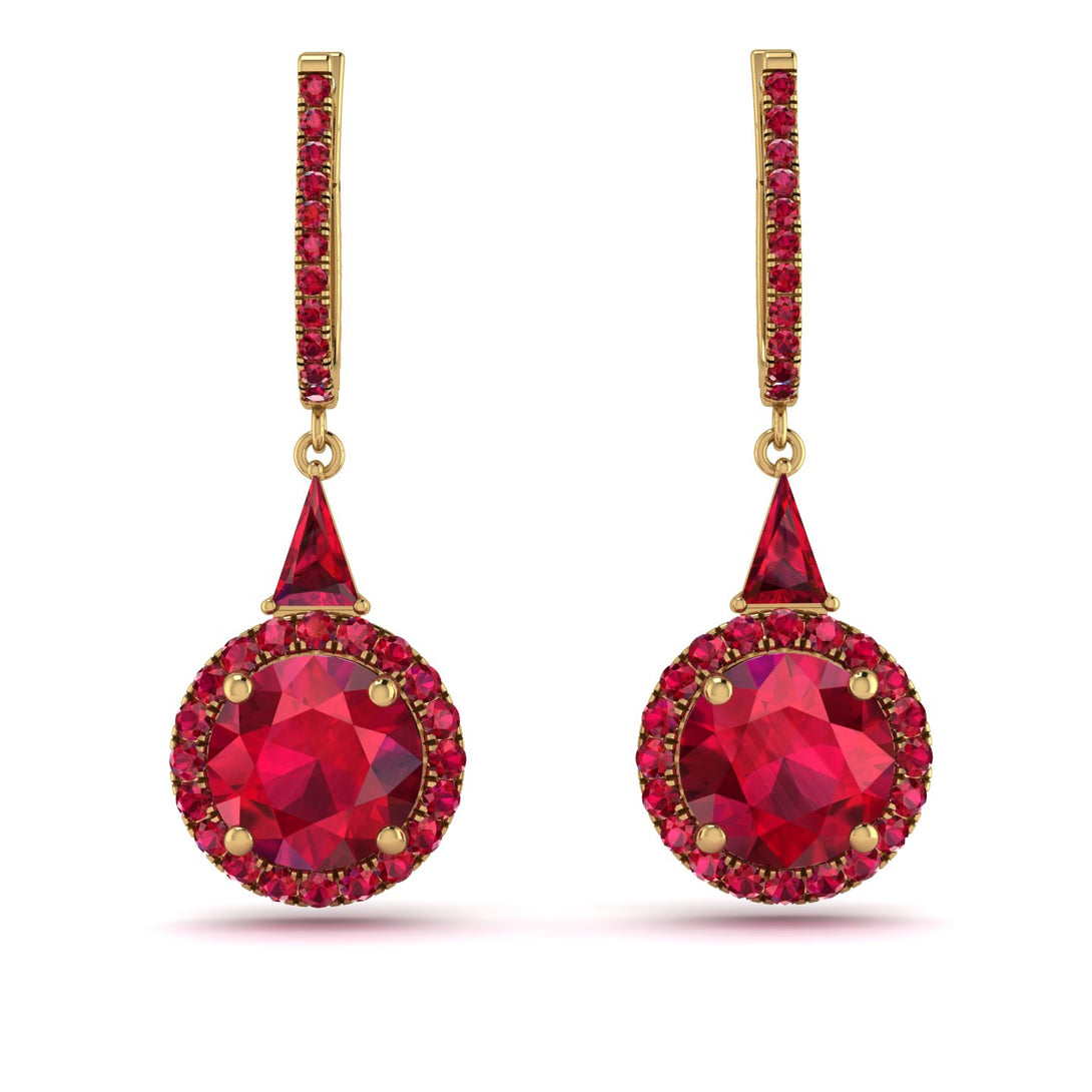 Hidden Halo Ruby Earrings - Joanna No. 55
