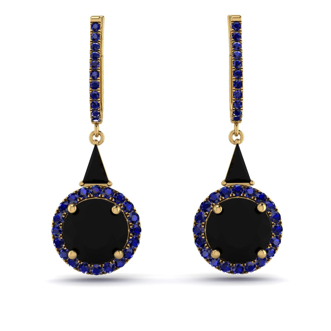 Hidden Halo Black Diamond Earrings - Joanna No. 67