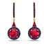 Hidden Halo Ruby Earrings - Joanna No. 70