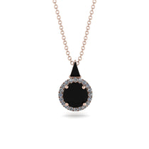 Hidden Halo Black Diamond Necklace - Joanna No. 8 image 1