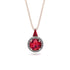 Hidden Halo Ruby Necklace - Joanna No. 11