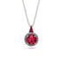 Hidden Halo Ruby Necklace - Joanna No. 12