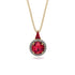 Hidden Halo Ruby Necklace - Joanna No. 10