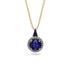Hidden Halo Sapphire Necklace - Joanna No. 13