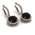 Hidden Halo Black Diamond Hoop Earrings - Catalina No. 8 image 1