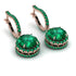 Hidden Halo Emerald Hoop Earrings - Catalina No. 20