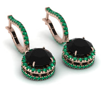 Hidden Halo Black Diamond Hoop Earrings - Catalina No. 23 image 1