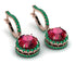 Hidden Halo Ruby Hoop Earrings - Catalina No. 26 image 1