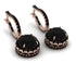 Hidden Halo Black Diamond Hoop Earrings - Catalina No. 38