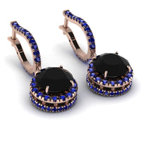 Hidden Halo Black Diamond Hoop Earrings - Catalina No. 68 image 1