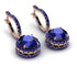 Hidden Halo Sapphire Hoop Earrings - Catalina No. 74 image 1