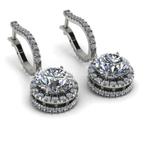 Hidden Halo Diamond Hoop Earrings - Catalina No. 3 image 1