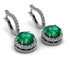 Hidden Halo Emerald Hoop Earrings - Catalina No. 6 image 1