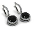 Hidden Halo Black Diamond Hoop Earrings - Catalina No. 9