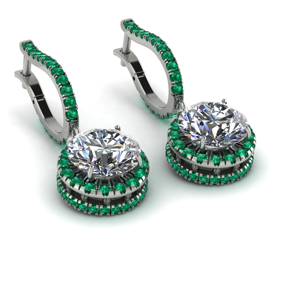 Hidden Halo Diamond Hoop Earrings - Catalina No. 18