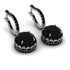 Hidden Halo Black Diamond Hoop Earrings - Catalina No. 39