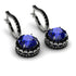 Hidden Halo Sapphire Hoop Earrings - Catalina No. 45 image 1