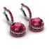 Hidden Halo Ruby Hoop Earrings - Catalina No. 57