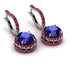Hidden Halo Sapphire Hoop Earrings - Catalina No. 60 image 1