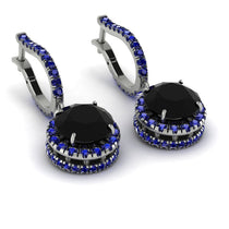 Hidden Halo Black Diamond Hoop Earrings - Catalina No. 69 image 1