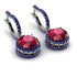 Hidden Halo Ruby Hoop Earrings - Catalina No. 72