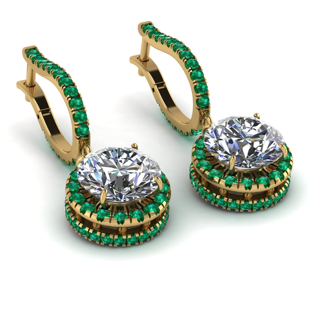 Hidden Halo Diamond Hoop Earrings - Catalina No. 16