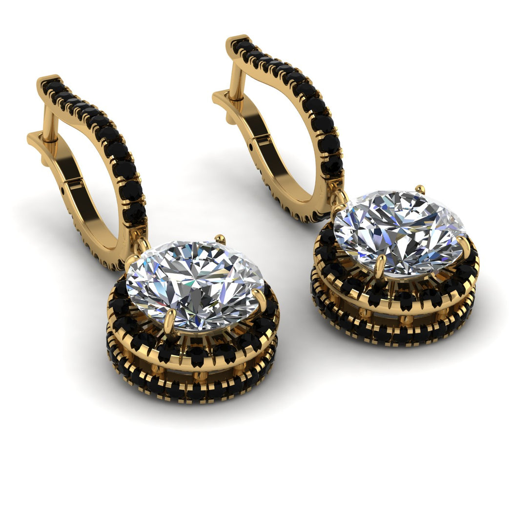 Hidden Halo Diamond Hoop Earrings - Catalina No. 31