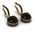 Hidden Halo Black Diamond Hoop Earrings - Catalina No. 37 image 1
