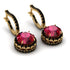 Hidden Halo Ruby Hoop Earrings - Catalina No. 40