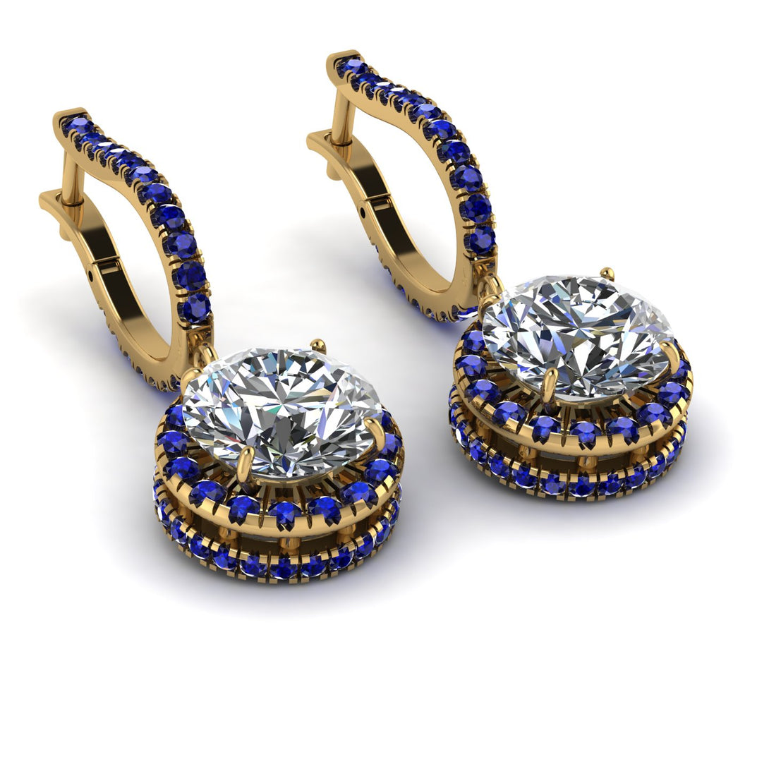 Hidden Halo Diamond Hoop Earrings - Catalina No. 61