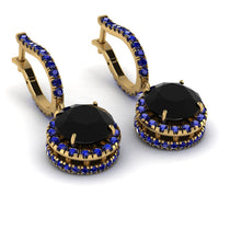 Hidden Halo Black Diamond Hoop Earrings - Catalina No. 67 image 1