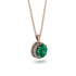 Hidden Halo Emerald Necklace - Catalina No. 5