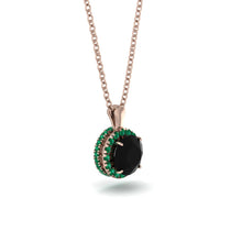 Hidden Halo Black Diamond Necklace - Catalina No. 23 image 1