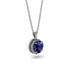 Hidden Halo Sapphire Necklace - Catalina No. 15
