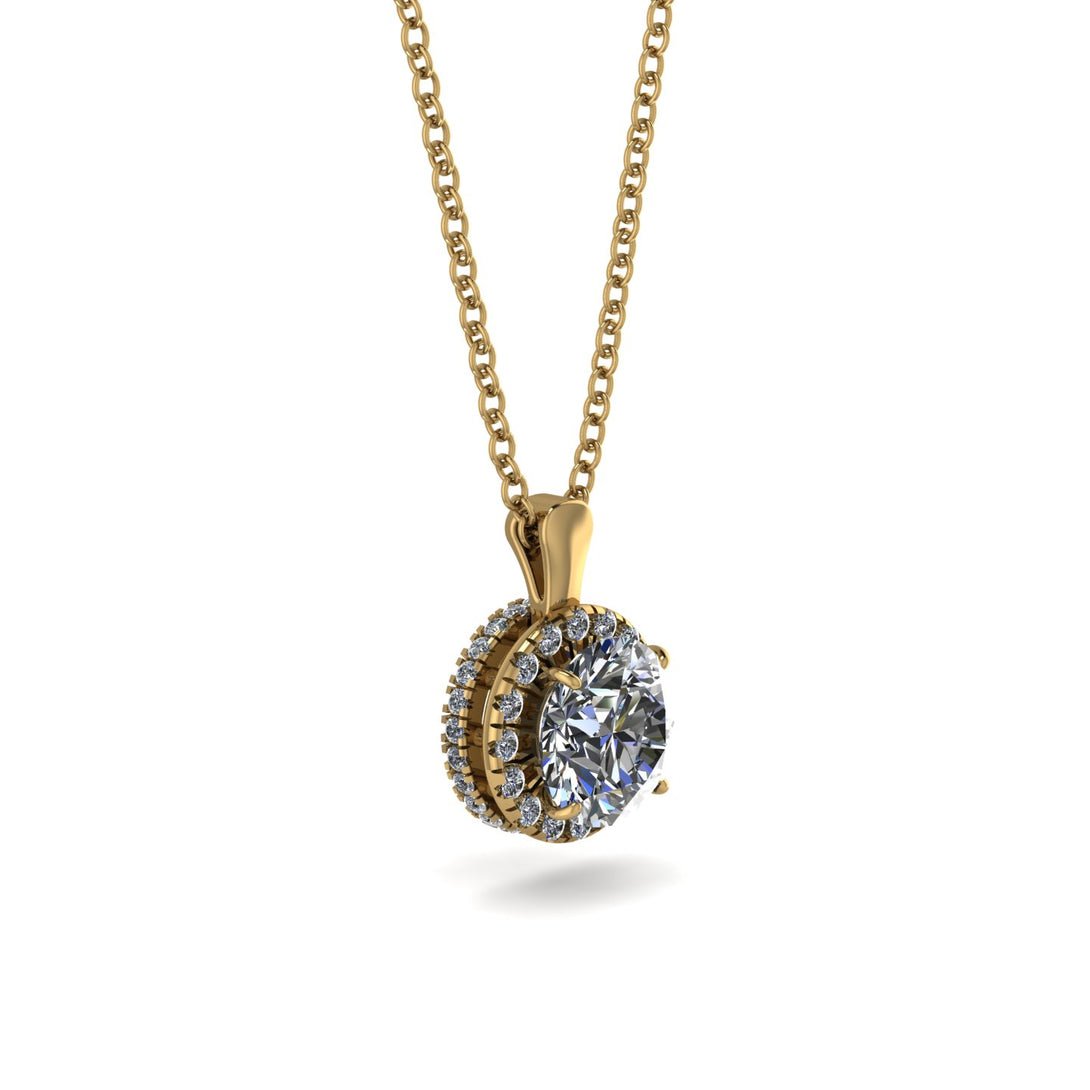 Hidden Halo Diamond Necklace - Catalina No. 1