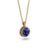 Hidden Halo Sapphire Necklace - Catalina No. 13