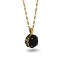 Hidden Halo Black Diamond Necklace - Catalina No. 37 image 1