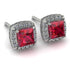 Hidden Halo Princess Ruby Earrings - Georgia No. 12 image 1