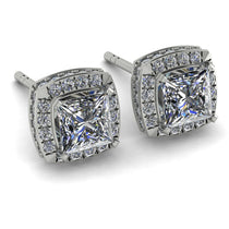 Hidden Halo Princess Diamond Earrings - Georgia No. 3 image 1